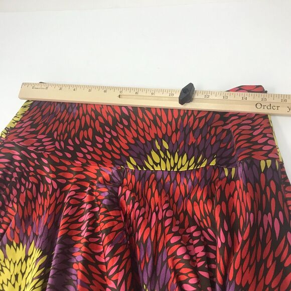 Trina Turk Skirt Womens 4 Multicolor Silk Spandex Abstract Floral Circle Skater - Picture 6 of 9